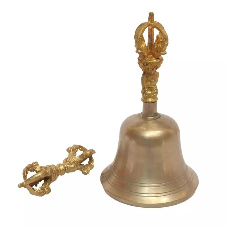 Buddhist Tibetan Brass Bell and Prayer Bells, Sound Healing Bell