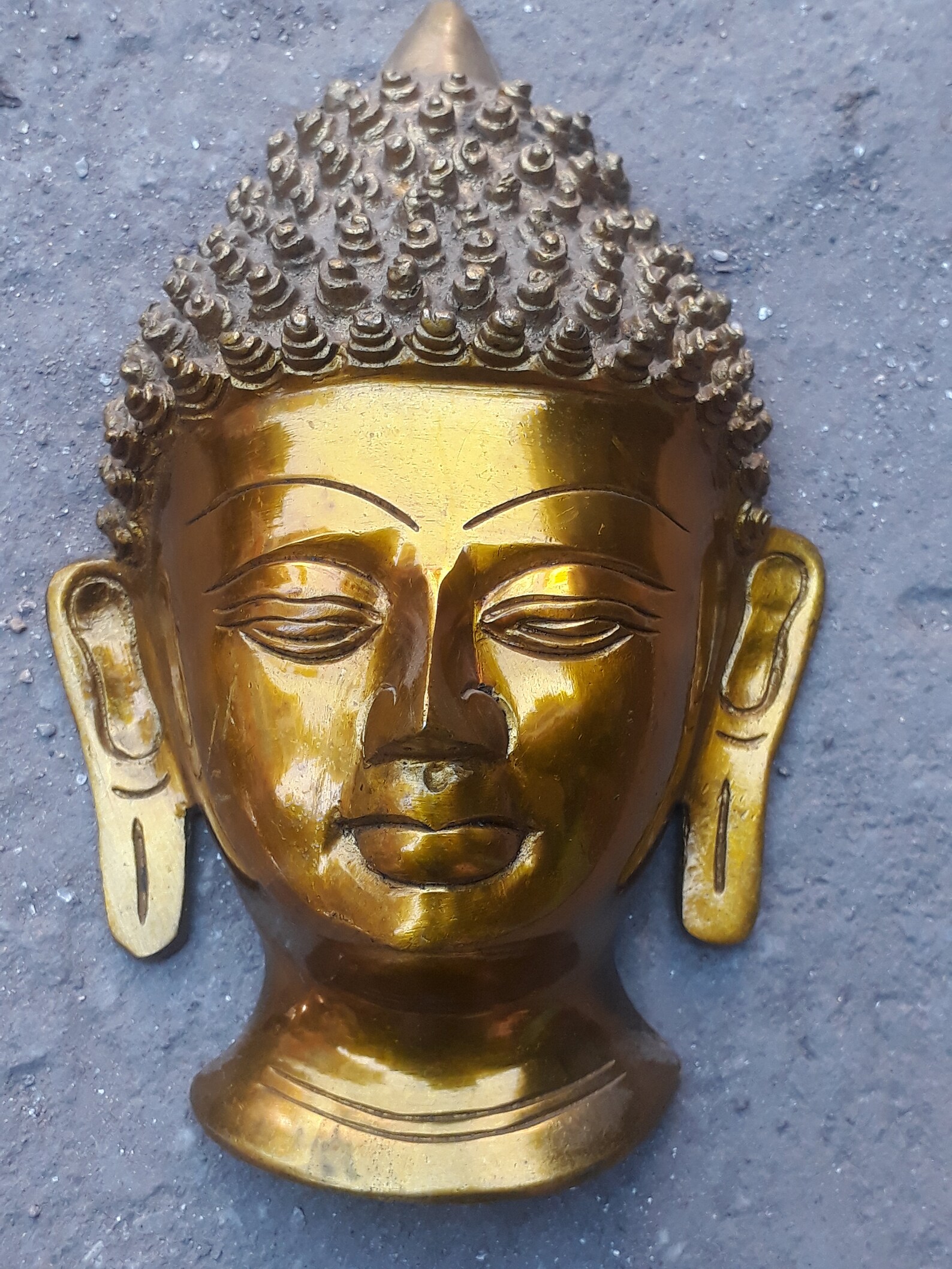Brass Golden Color Buddha Head Wall Hanging Decor From Nepal Etsy