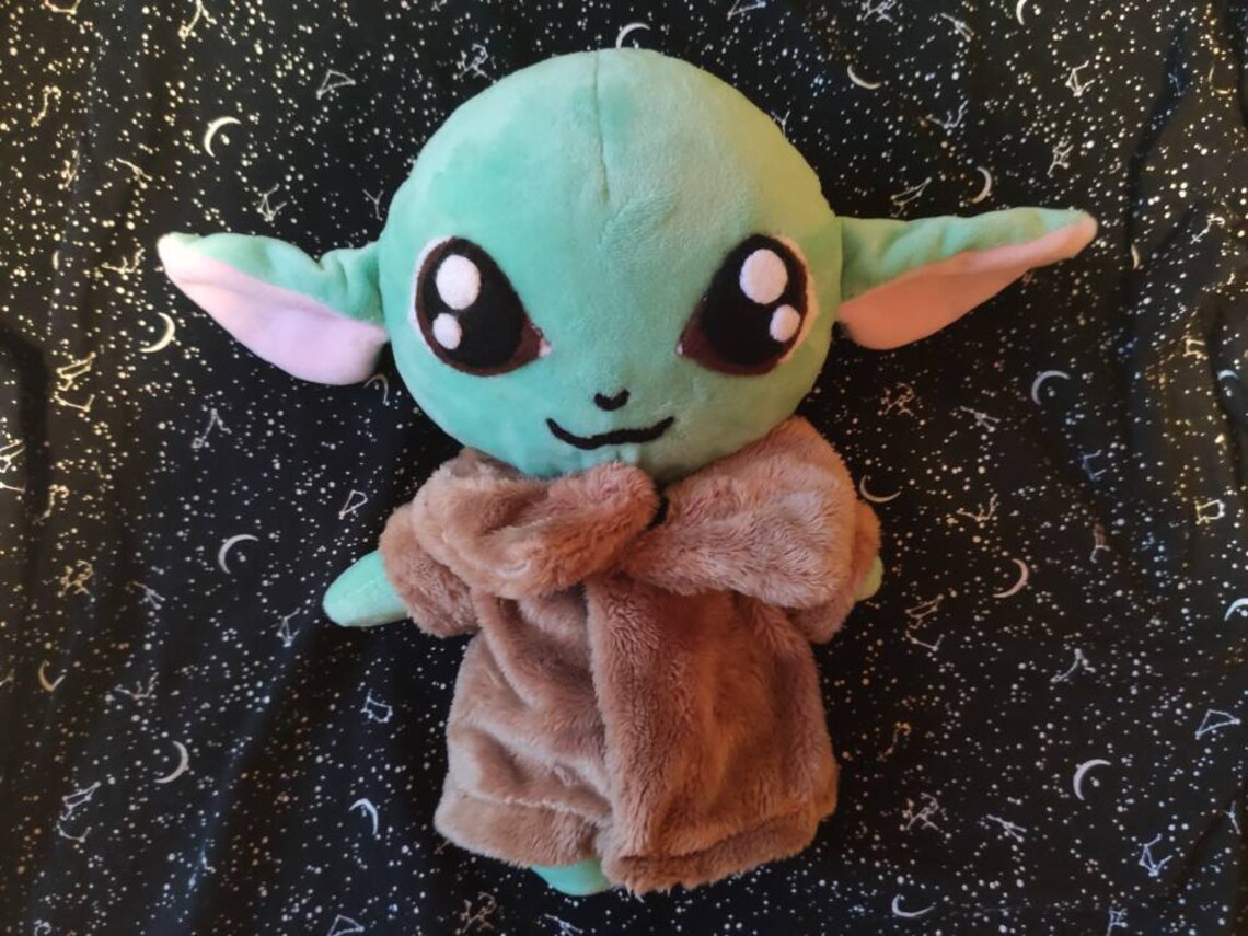 Baby yoda stuffed animal. Yoda plushie. Handmade stuffed Etsy