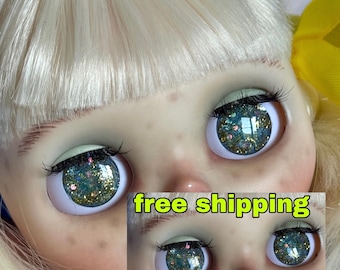 Handmade 3D Crystal Eyes Chips for Blythe Dolls