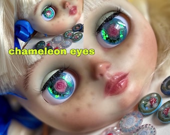 Handmade 3D Crystal Eyes Chips for Blythe Dolls
