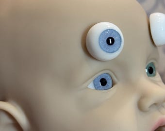 Augen Blau für Reborn Toys Puppen 22 mm