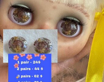 Handmade crystal eyes for Blythe dolls: 3D effect