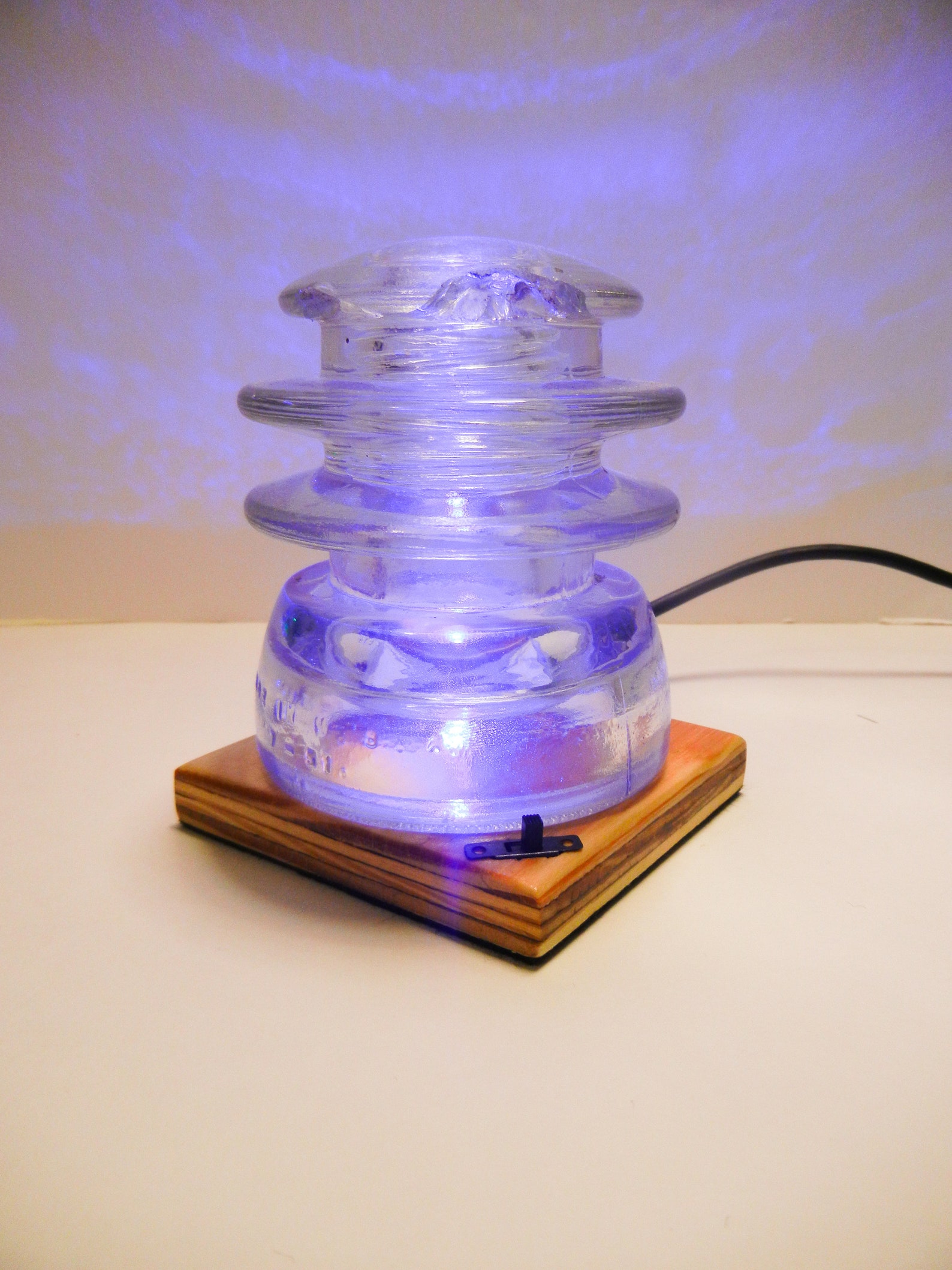 Insulator Desk Lamp RGB LED With base and USB power. Etsy