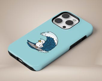 Duck Phone Case Goose Wave Surfing Durable Tough Cover for iPhone 17 16 15 14 13 12 11 Pixel 10 Pro 9A 8A 7A Samsung S25 S24 S23 S22