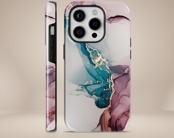 Marmor Mobilskal Estetiskt Sten Tufft Fodral för iPhone 17, 16, 15, 14, 13, 12, 11, Pixel 10 Pro, 9A, 8A, 7A, Samsung S25, S24, S23, S22