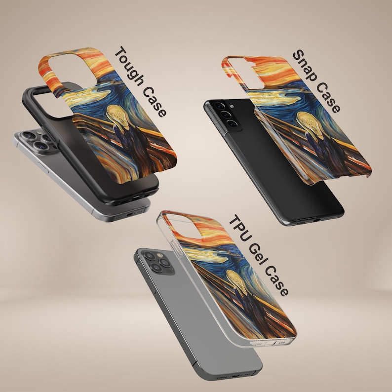 Case Scream Scream Phone Case Edvard Munch Painting Durable Tough Cover for iPhone ...