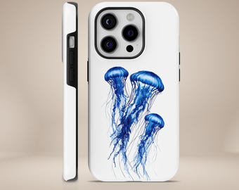 Medusa Phone Case Ocean Jellyfish Aquatic Life Marine Durable Tough Cover for iPhone 17 16 15 14 13 12 Pixel 10Pro 9A 8A Samsung S25 S24 S23