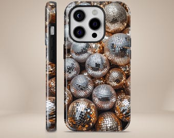Disco Ball Phone Case Mirror Shiny Sparkly Durable Tough Cover for iPhone 17 16 15 14 13 12 11 Pixel 10 Pro 9A 8A 7A Samsung S25 S24 S23 S22