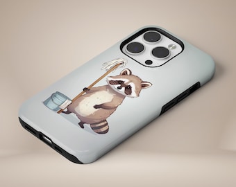 Wasbeer Telefoonhoesje Wasbeer Grappig Dier Duurzaam Tough Cover voor iPhone 17 16 15 14 13 12 11 Pixel 10 Pro 9A 8A 7A Samsung S25 S24 S23 S22