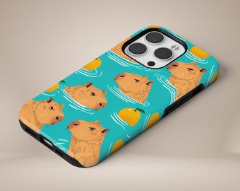 Capybara Phone Case Zoo Animal Pet Rodent Capibara Durable Tough Cover for iPhone 17 16 15 14 13 12 Pixel 10 Pro 9A 8A Samsung S25 S24 S23