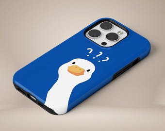 Custodia per telefono a forma di anatra, divertente meme con clacson d'oca, resistente e resistente per iPhone 17, 16, 15, 14, 13, 12, Pixel 10 Pro, 9A, 8A, Samsung S25, S24, S23, S22