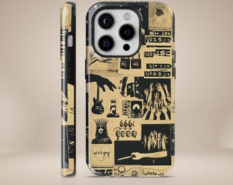Grunge Phone Case Emo Punk Gothic Witch  Durable Tough Cover for iPhone 17 16 15 14 13 12 11 Pixel 10 Pro 9A 8A 7A Samsung S25 S24 S23 S22