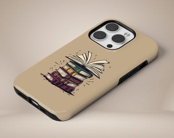 Funda para teléfono Bookish Books Novel Reader Bookworm, resistente y duradera, para iPhone 17, 16, 15, 14, 13, 12 y 11 Pixel 10 Pro, 9A, 8A, 7A, Samsung S25, S24 y S23