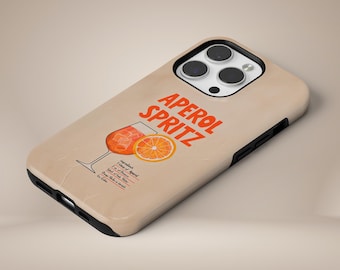 Spritz Phone Case Fresh Cocktail Aperol Durable Tough Cover for iPhone 16 15 14 13 12 Pixel 9Pro XL 8 7A 6 Samsung S24 S23 S22