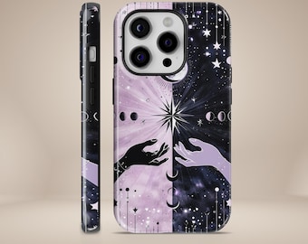 Witchy Phone Case Sacred Celestial Spiritual Witch Durable Tough Cover for iPhone 17 16 15 14 13 12 Pixel 10 Pro 9A 8A Samsung S25 S24 S23