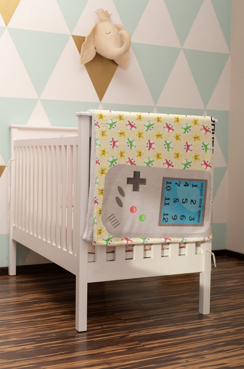 geeknerdgamer Custom baby milestones blanket