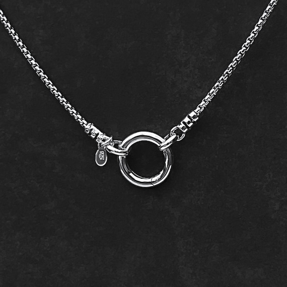 Solid 925 Sterling Silver Box Chain Necklace 1.8mm Wide