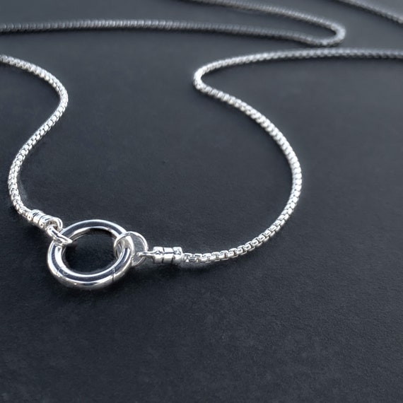 ★HAS★ HSU018 Ribbon snake chian necklace Z Snake Chain 925 Sterling Silver, Flat Snake Chain Necklace