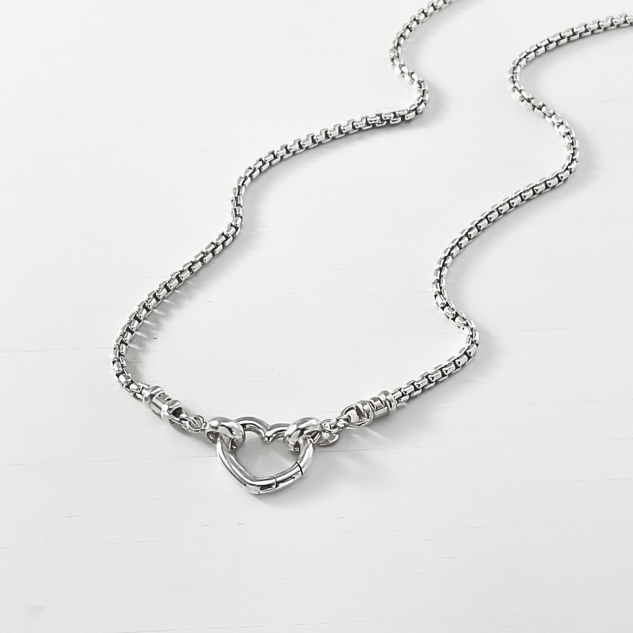 【HYERES LOR】23SS★ H Heart Silver (C) Lock Chain Necklace HYERES LOR】23SS☆ H Heart Silver (C) Lock Chain Necklace