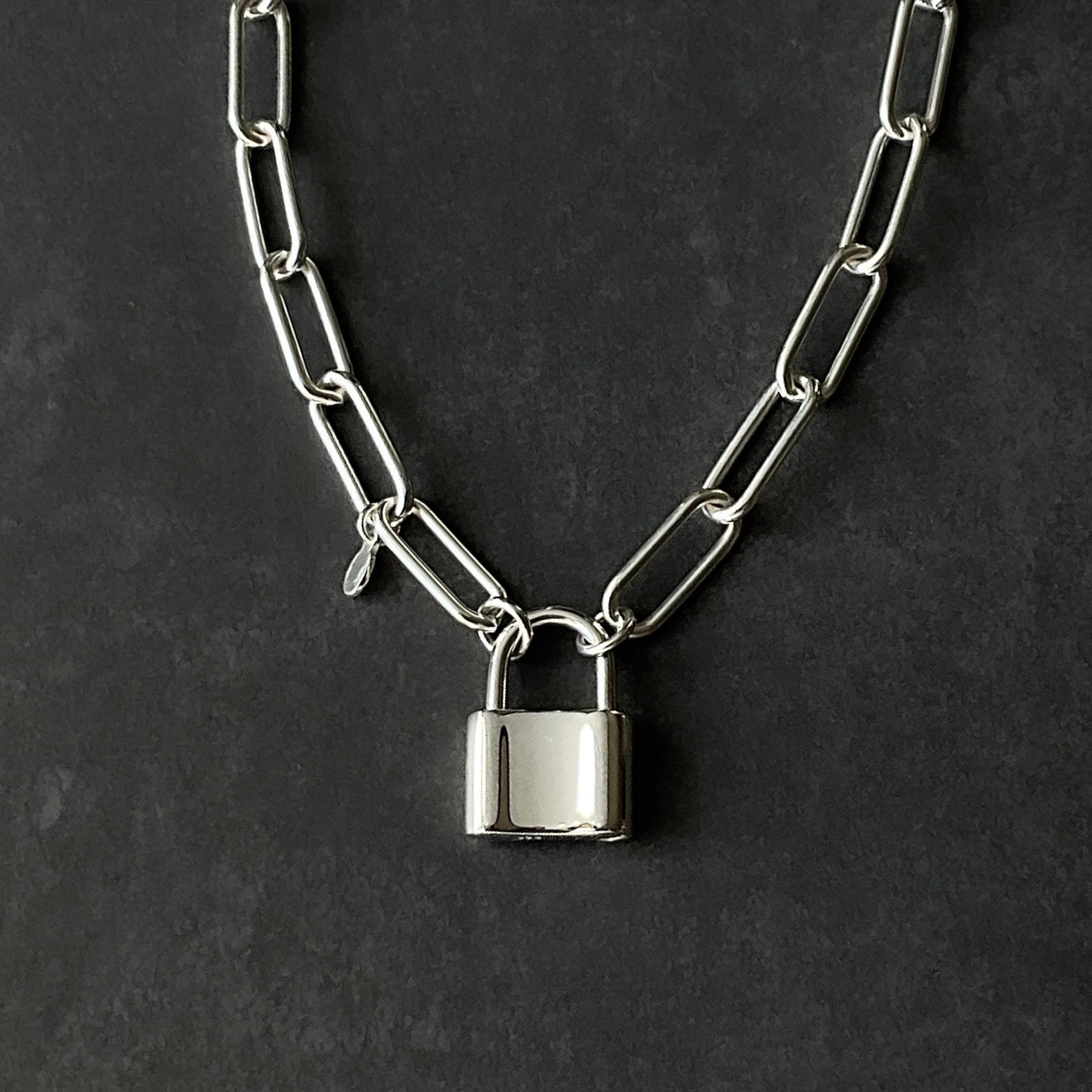 Sterling Silver Polished Padlock Pendant Clasp 15mm – LSJ