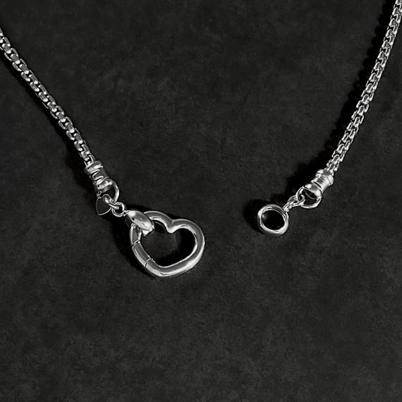 Sterling Silver Heart Necklace Solid 925 Sterling Silver Box