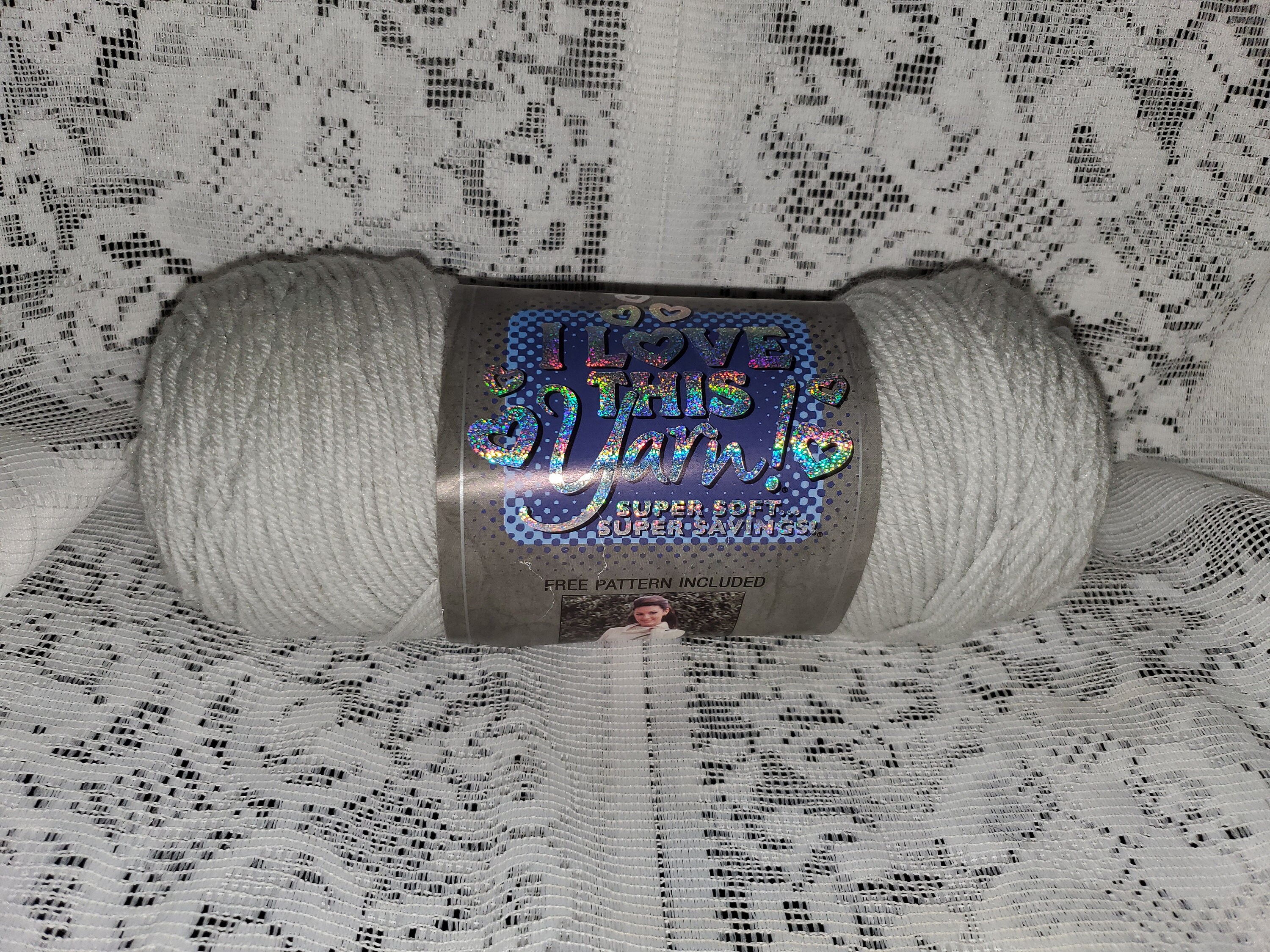 I Love This Yarn Light Gray Skein Etsy
