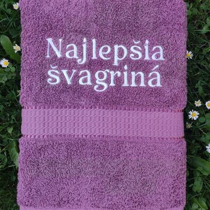 Custom Embroidered Personalised Towel 3 sizes with name or text | There Colors Availbe|