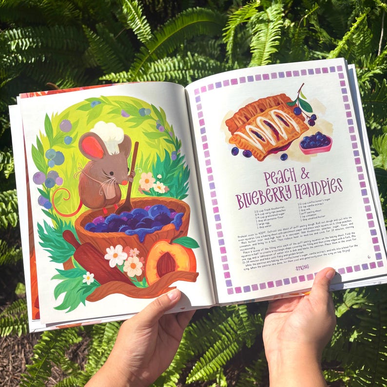 Seasonal Sweets Dessert Cookbook 8x10" | Fully Illustrated Book of 12 Dessert Recipes image 4