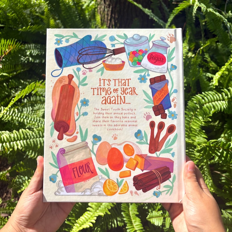Seasonal Sweets Dessert Cookbook 8x10" | Fully Illustrated Book of 12 Dessert Recipes image 2