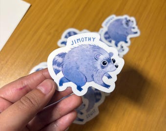 Jimothy Wasbeer Sticker - 2,5 inch Glanzende Vinyl Sticker