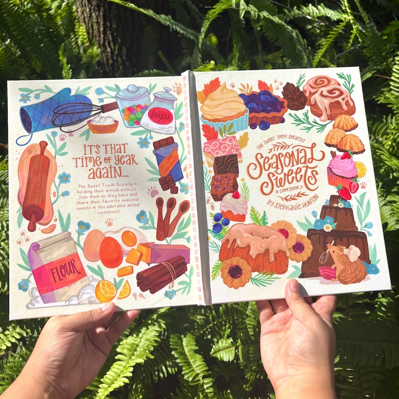 Seasonal Sweets Dessert Cookbook 8x10" | Fully Illustrated Book of 12 Dessert Recipes image 6