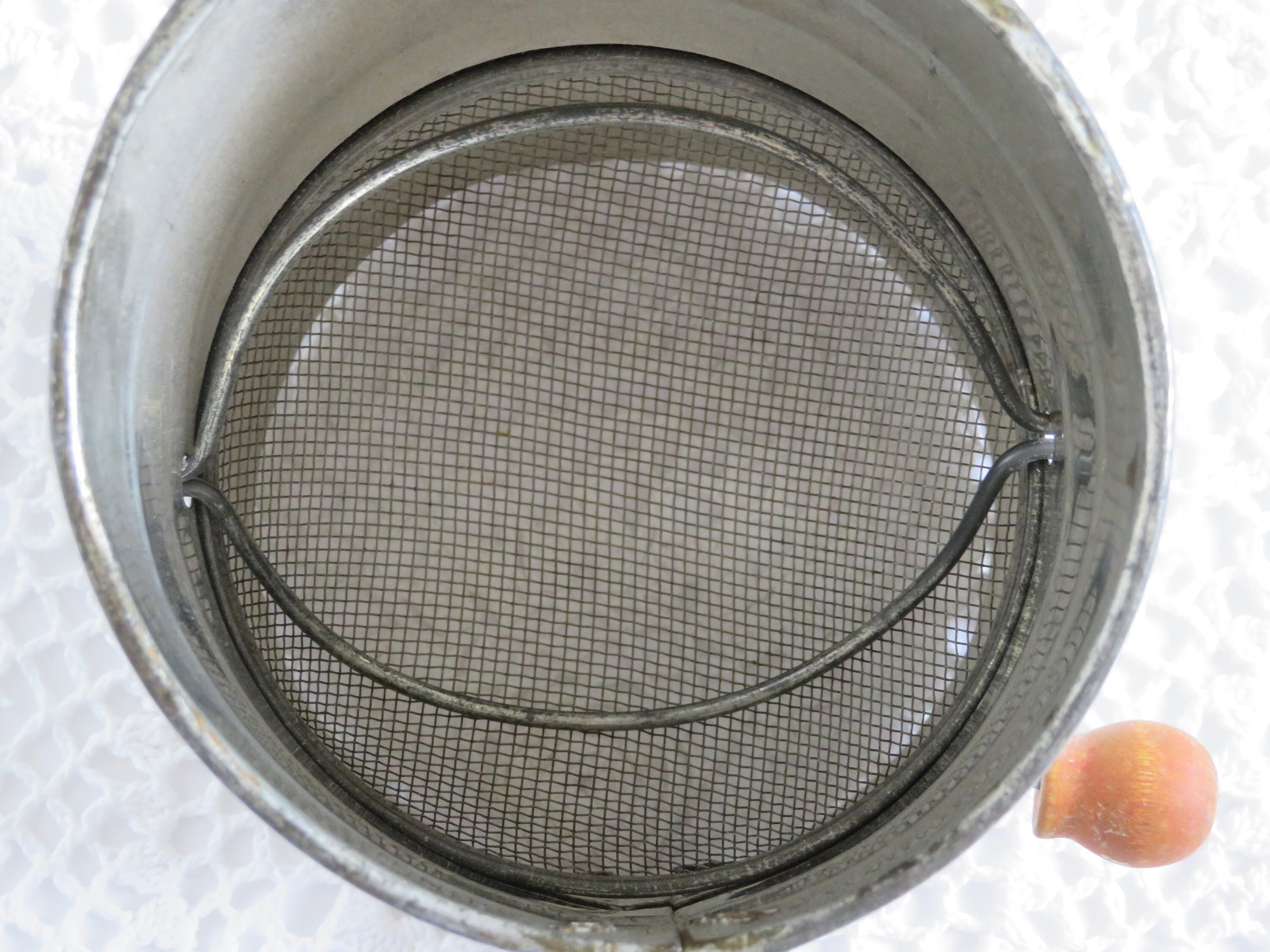 Vintage Painted Metal Flour Sifter MCM Hand Flour Sifter Etsy