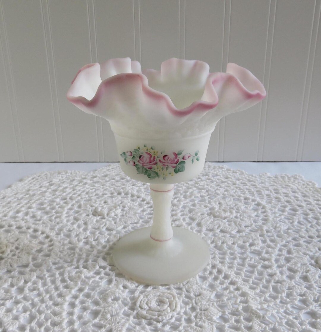 USAオールドフェントンガラス コンポート＆ボウル フェントン、ブルー