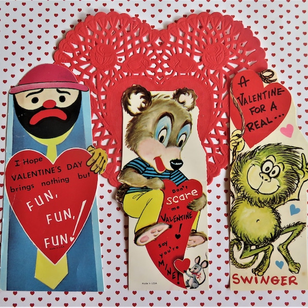 Vintage 1960's Valentine's Day Card - Valentine - Valentine's Day Card - Classroom Valentine - Junk Journal - Ephemera - Scrapbooking