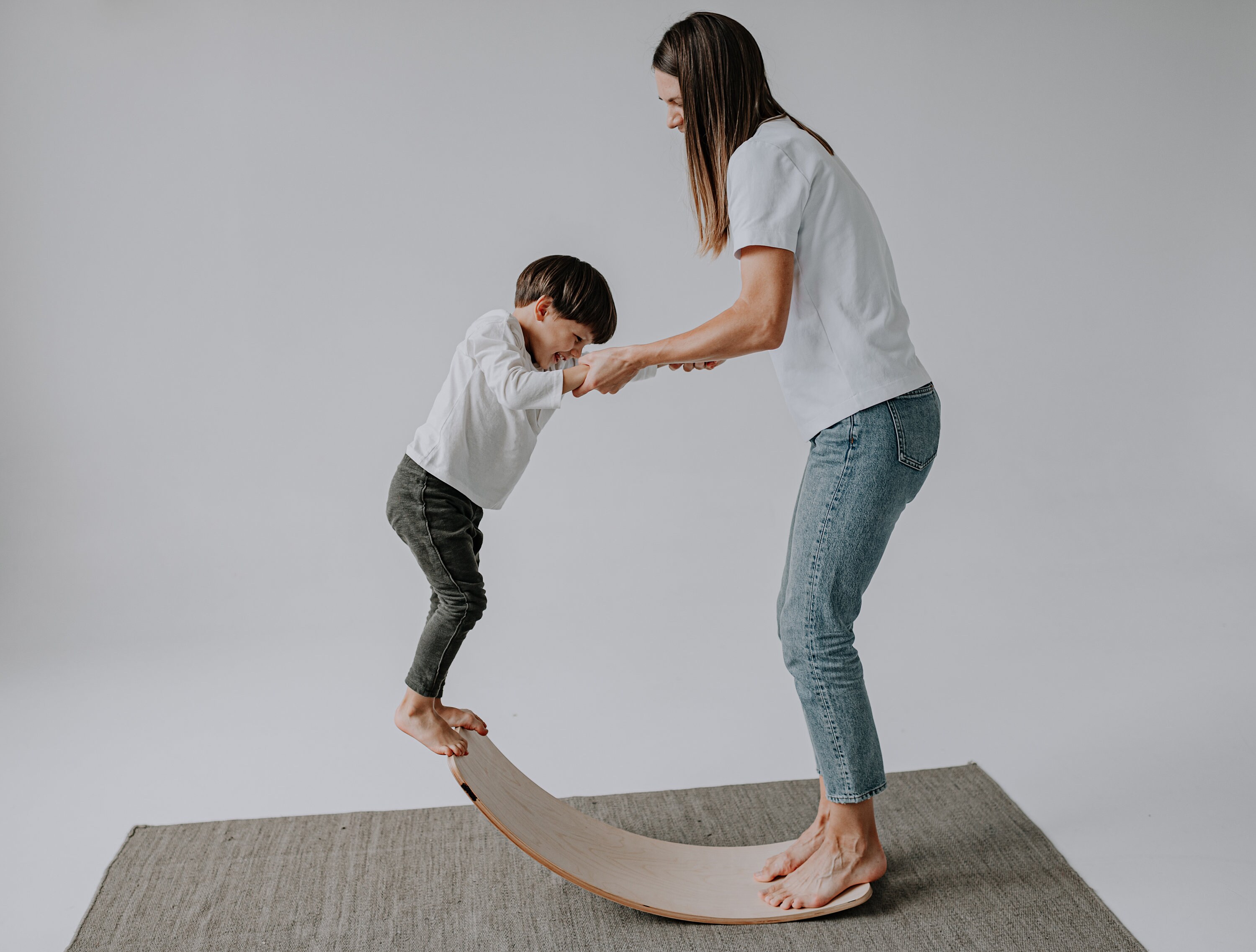 Wooden balance Board natural wood Etsy