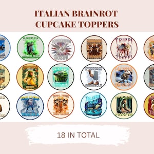 Italian Brainrot Cake Topper | Meme-Inspired Party Decor, Funny Unhinged Cake Toppers, Viral Humour Design, Meme Birthday, Instant Download