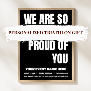 Triathlon Gift, Triathlon Funny Wall Art, Custom Triathlon Typography Wall Print,  Personalized Race Poster, Motivational Gift for Athletes