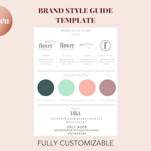 Canva Brand Style Guide Template: Visual Branding Kit (Instant Download)