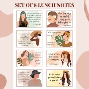 Positieve notities voor meisjes, positieve notities voor tienermeisjes, lunchnotities, lunchboxnotities, afdrukbare notities, positieve citaten, Instant Download