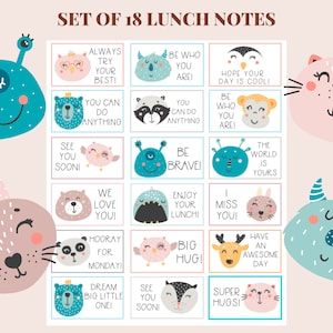 Lunch box notes, Lunchbox notes, Back to School, Notes for Kids, Lunch Notes, Printable Notes, Positive Quotes,Summer Camp, Instant Download