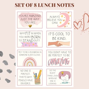 Lunch box notes, Lunchbox notes, Back to School, Notes for Kids, Lunch Notes, Printable Notes, Positive Quotes,Summer Camp, Instant Download