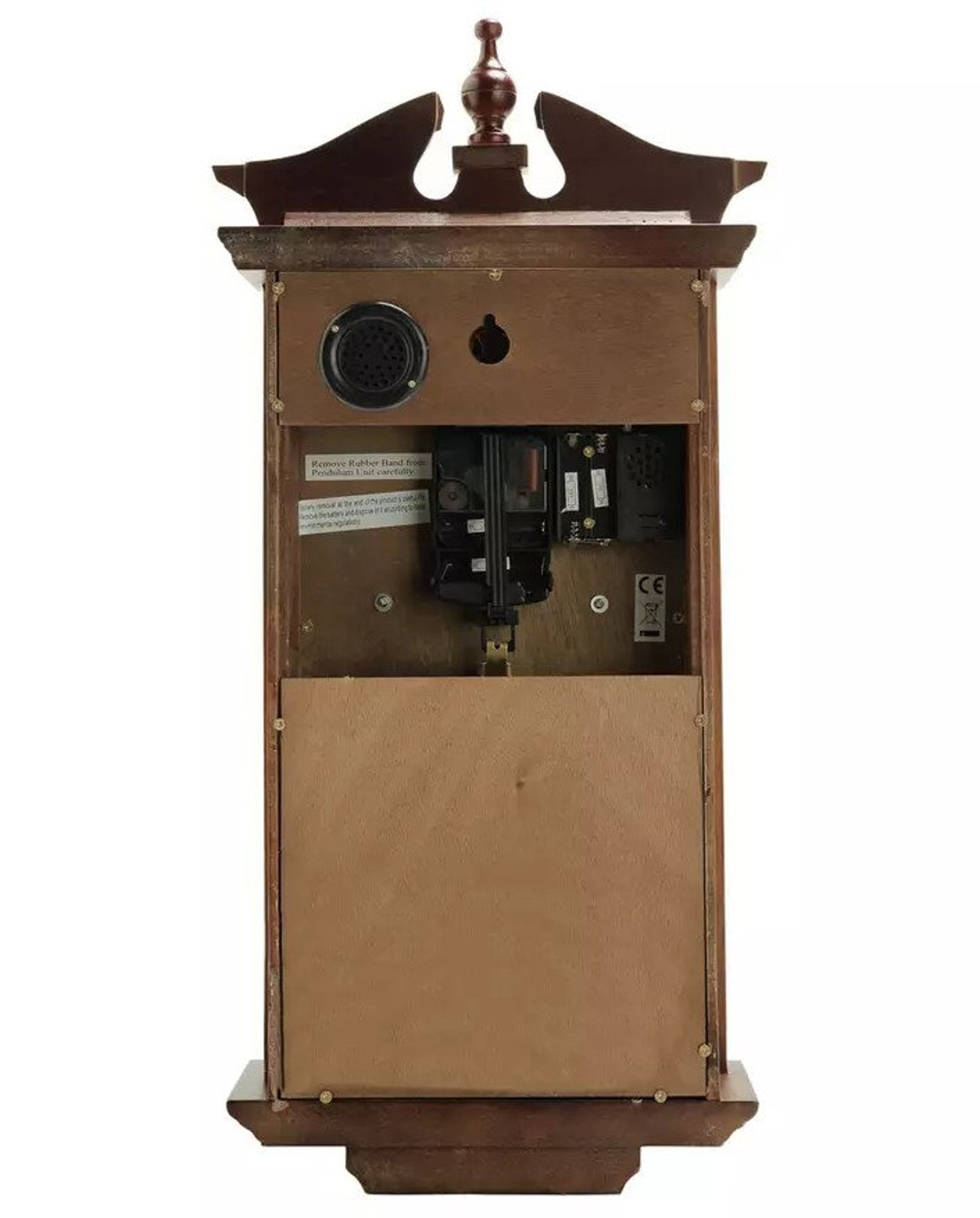 Home Regulator Pendulum Wall Clock Dark Oak Effect Size Etsy