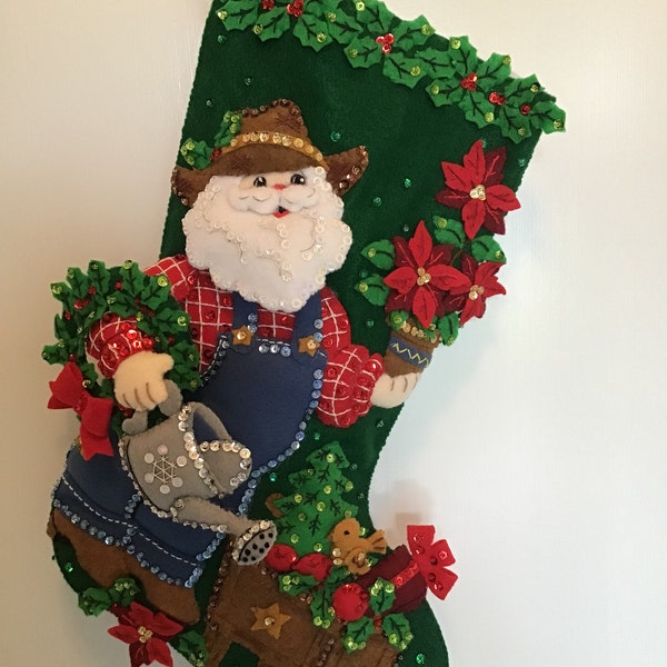 Finished Bucilla Christmas Stocking Etsy