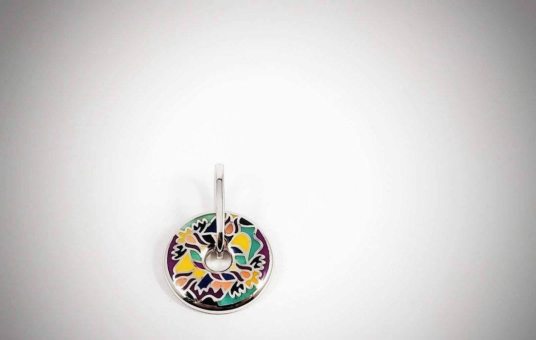 Acryl-Wanddeko 'Garden Pendant Disc' – Schwarzes Anhängerschild 20x20 Cm, Mit Kette, Für Gaming-Zimmer, Kinderzimmer, Deko