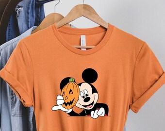 Mickey Halloween Shirt, Halloween Pumpkin Shirt, Mickey Mouse Tee, Disney Pumpkin Shirt, Disney Character Halloween Shirt, Halloween Shirt