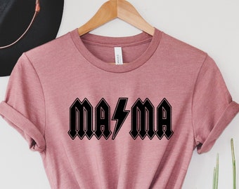 Camisa ACDC Mama, regalo para mamá, camisas Rocker Mama, camisetas ACDC, camisas de mamá, camisa de regalo del día de la madre,