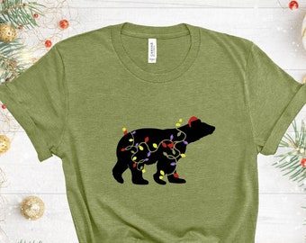 Christmas Polar Bear Lights Shirt, Christmas Shirt, Funny Christmas Shirt, Christmas Love Tee, Christmas Love Shirt