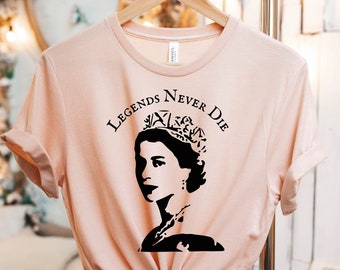Queen Elizabeth Shirt, Queen Elizabeth Unisex Shirt, Vintage Queen Elizabeth Shirt, RIP Queen Elizabeth, Legends Never Die Queen Elizabeth