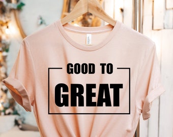 Camisa de bueno a excelente, gran camisa, camisa financiera, autor Jim Collins, de bueno a excelente, ganar, camisa de éxito